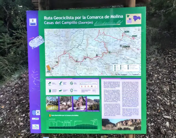 Itinéraire géocycliste dans la région de Molina