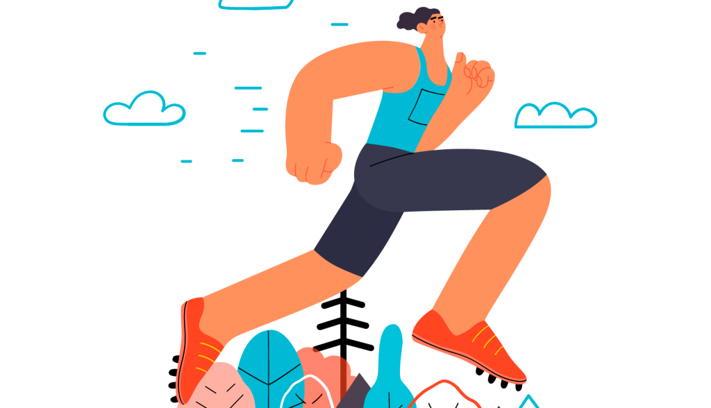 illustration clipart de la course à pied